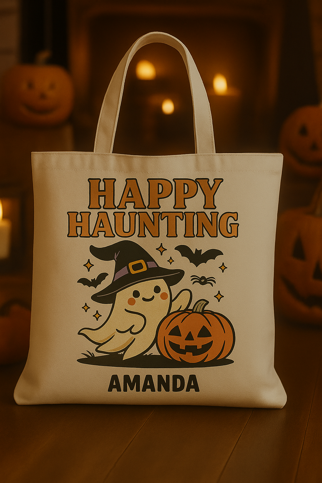 Personalized Halloween Trick-Or-Treat Bag/Custom Name Tote