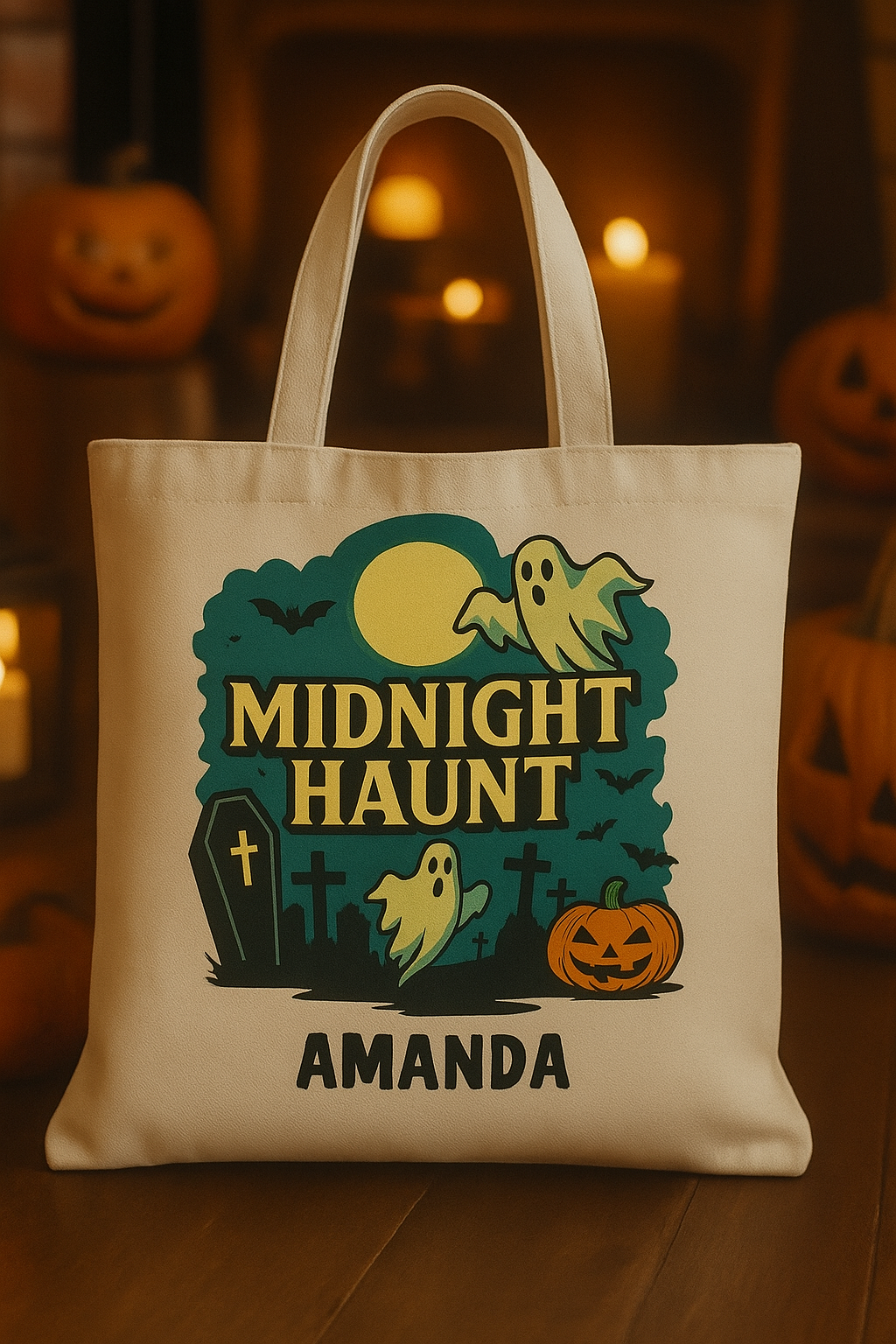 Personalized Halloween Trick-Or-Treat Bag/Custom Name Tote