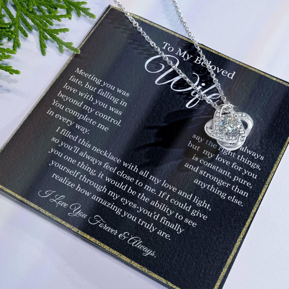 To My Beloved Wife - Love Knot Necklace
