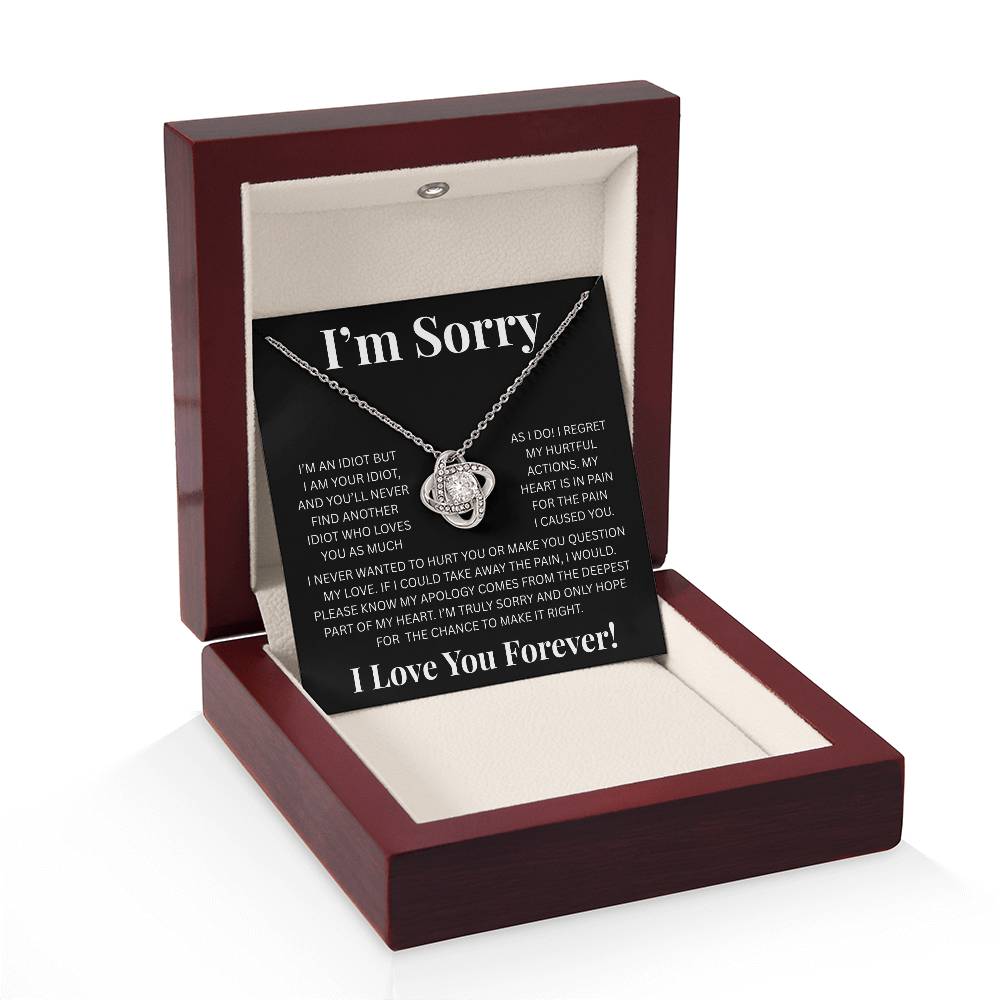 Apology Gift For Her-I'm Truly sorry-Love Knot Necklace