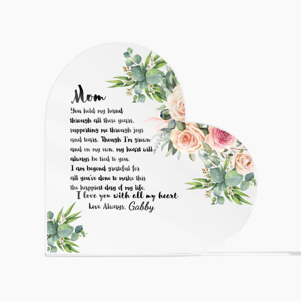 Mother's Day Acrylic Heart Plaque