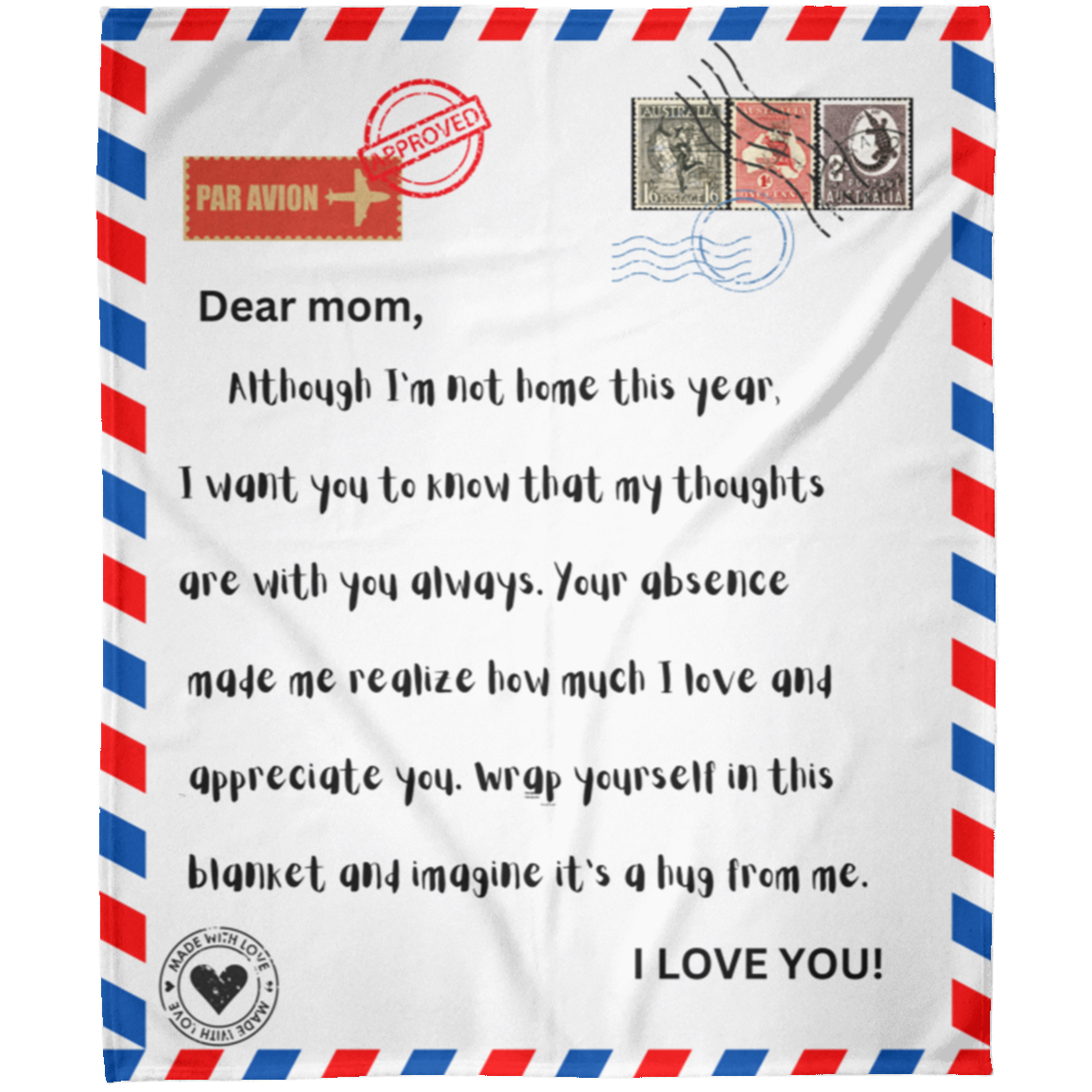 Letter Blanket for MOM