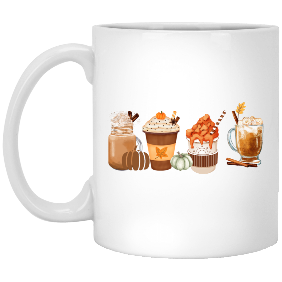Fall Beverages 11oz White Mug