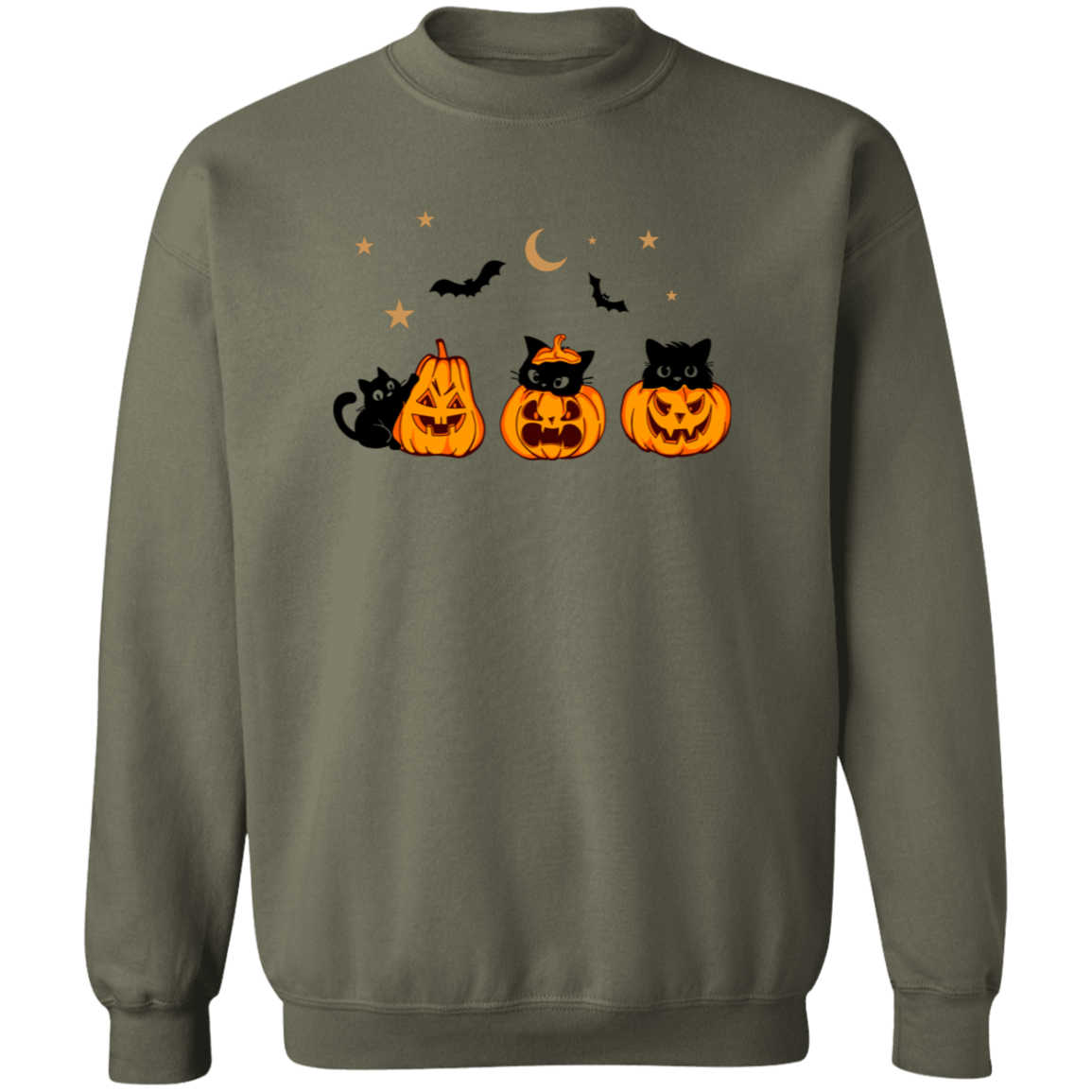 Cats and Jack-O-Lantern Sweatshirt