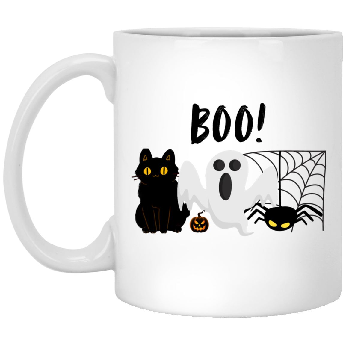 Boo- Holloween 11oz White Mug