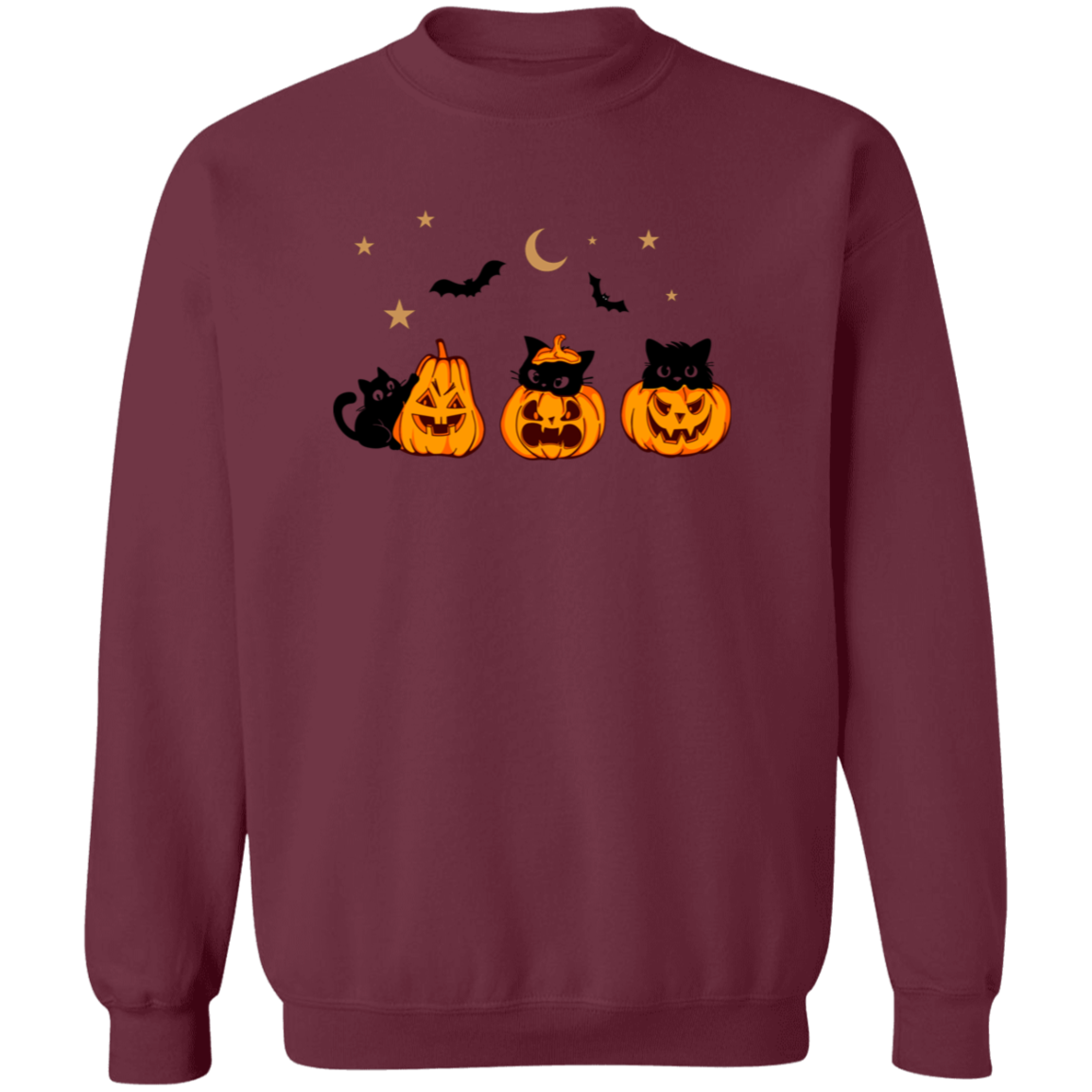 Cats and Jack-O-Lantern Sweatshirt