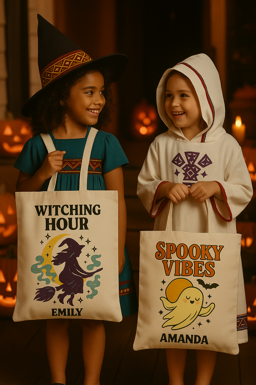 Personalized Halloween Trick-Or-Treat Bag/Custom Name Tote