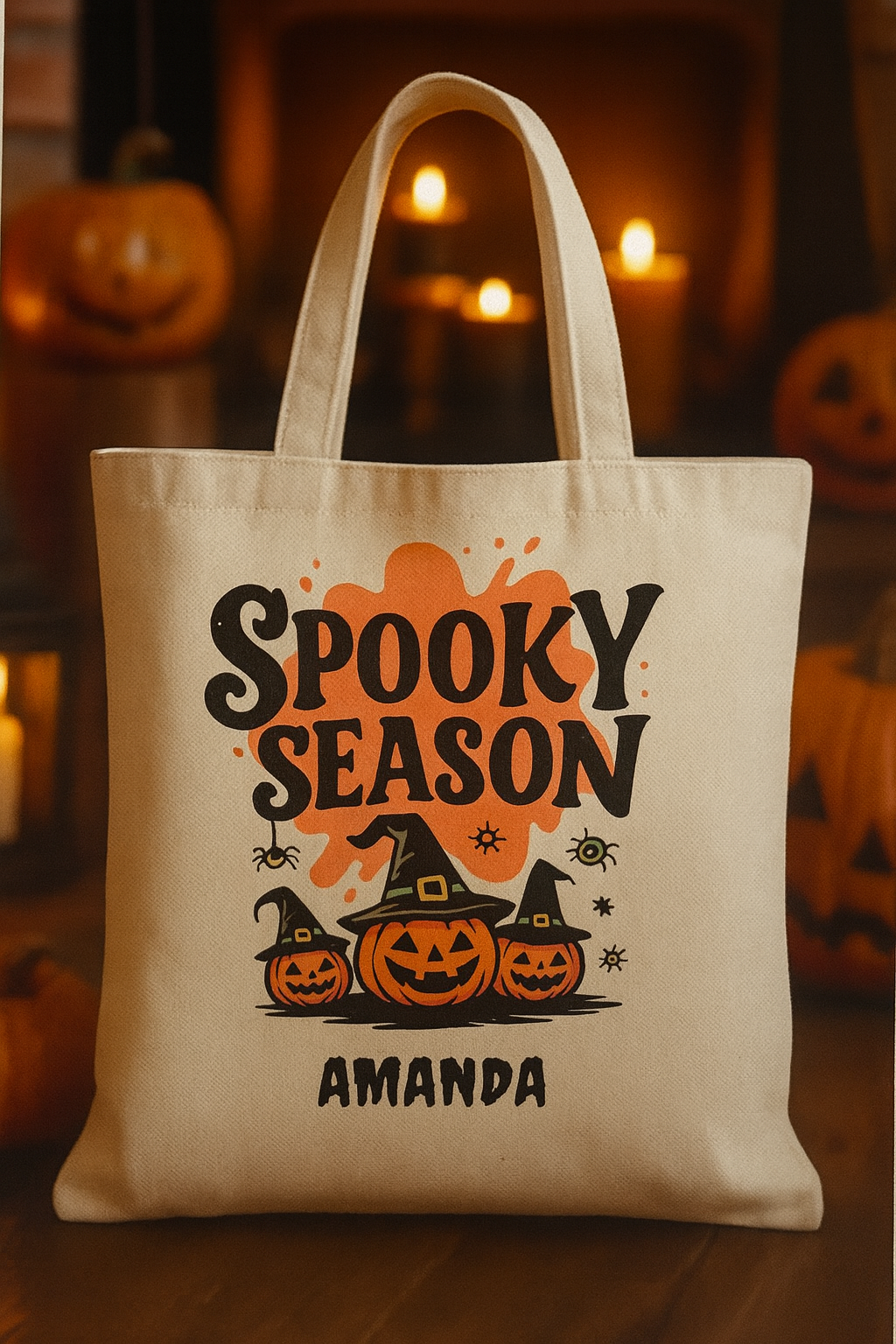 Personalized Halloween Trick-Or-Treat Bag/Custom Name Tote