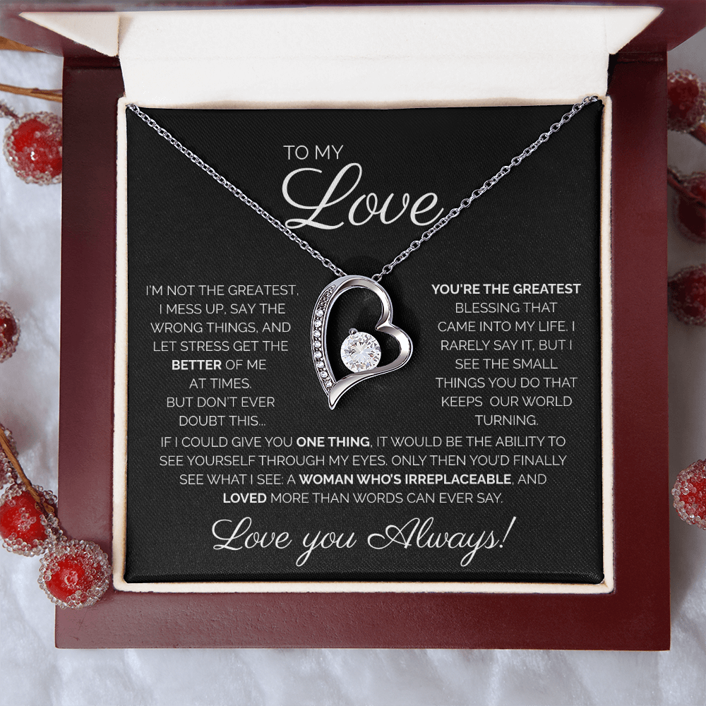 To My Love/ You're the Greatest/ Forever Love Necklace