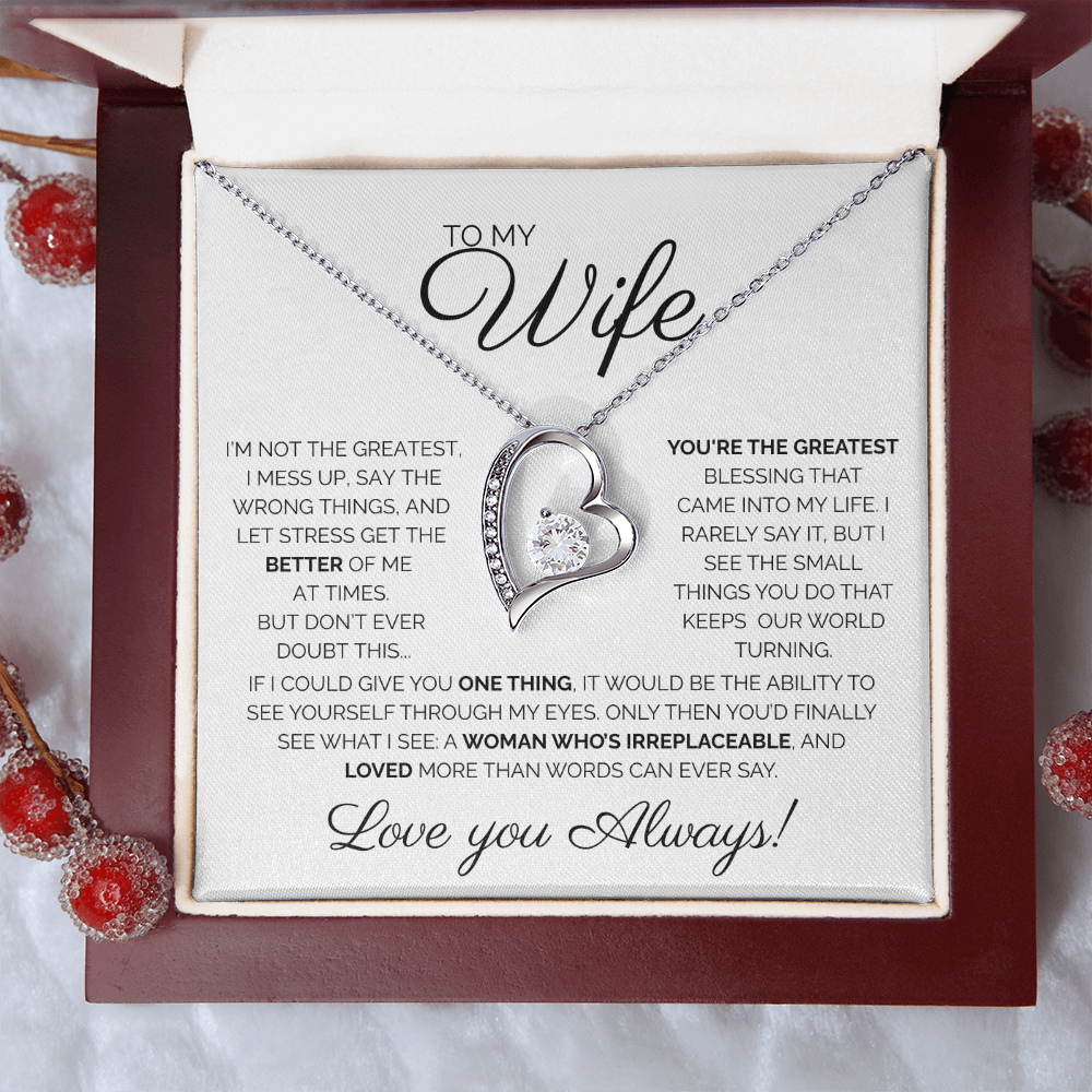 To My Wife/ You're The Greatest/ Forever Love Necklace