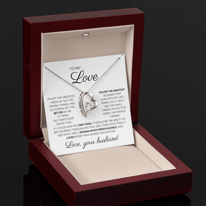 To My Love/ You're the Greatest/ Forever Love Necklace