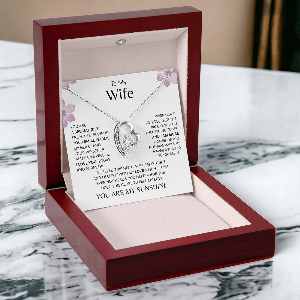 My Wife - You Are A Special Gift From Heaven - Forever Love Necklace             - FREE SHIPPING