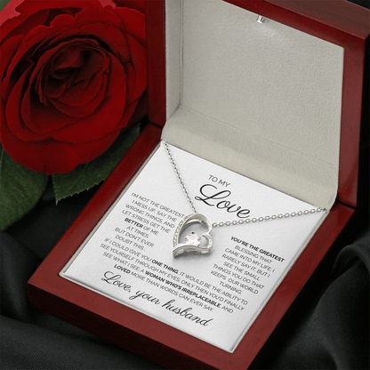 To My Love/ You're the Greatest/ Forever Love Necklace