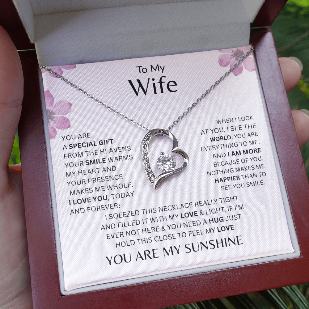 My Wife - You Are A Special Gift From Heaven - Forever Love Necklace             - FREE SHIPPING