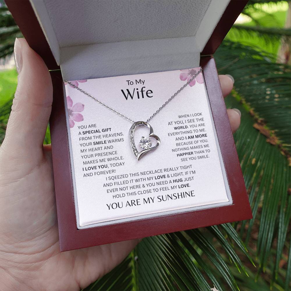 My Wife - You Are A Special Gift From Heaven - Forever Love Necklace             - FREE SHIPPING