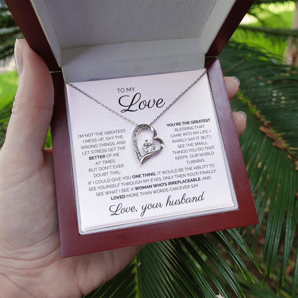 To My Love/ You're the Greatest/ Forever Love Necklace