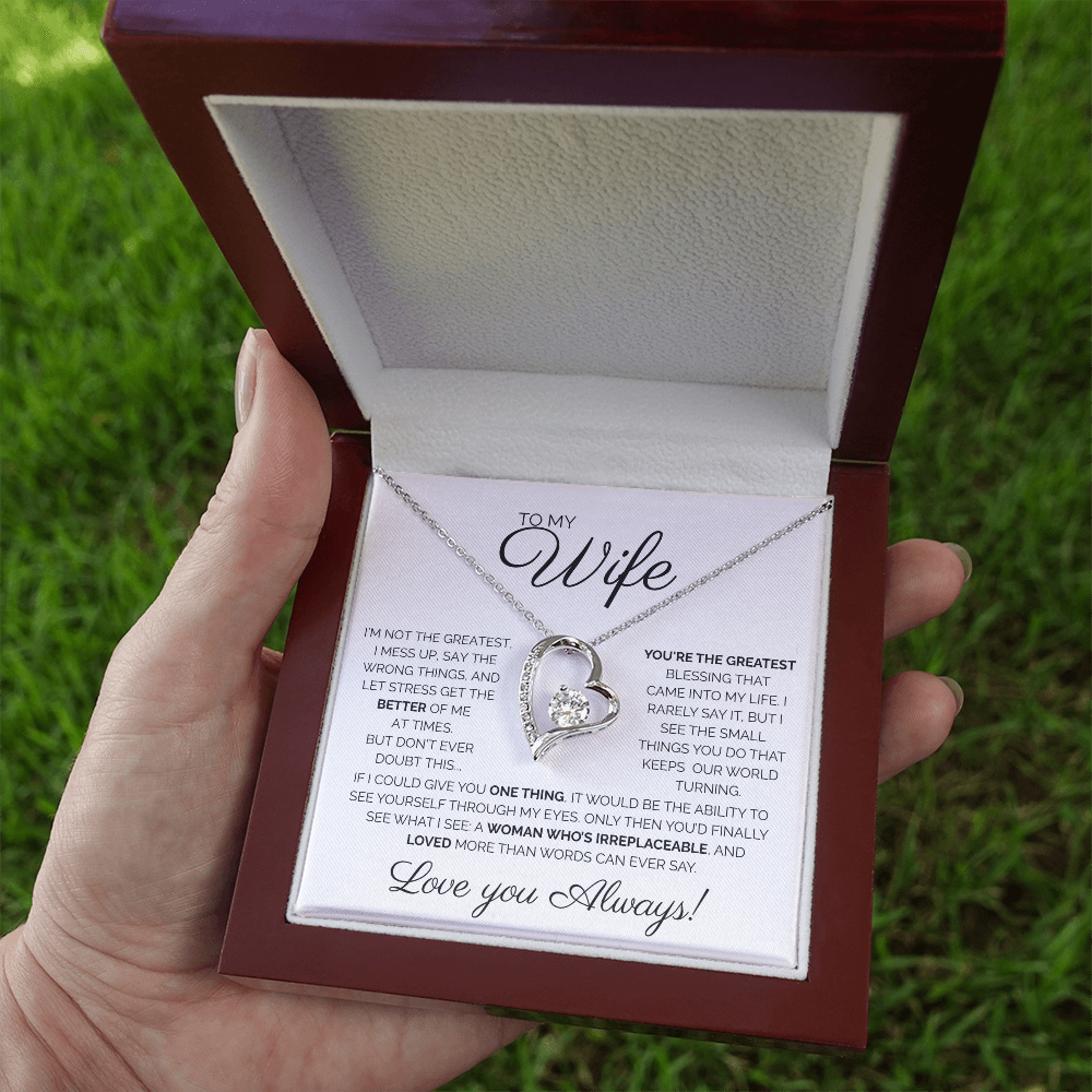 To My Wife/ You're The Greatest/ Forever Love Necklace
