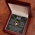 To my Beautiful Wife, Falling in love with you was beyond my control/ Lone Knot Necklace
