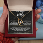 To my Beautiful Wife, Falling in love with you was beyond my control/ Lone Knot Necklace