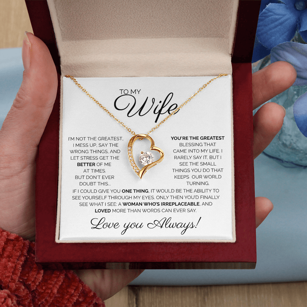 To My Wife/ You're The Greatest/ Forever Love Necklace