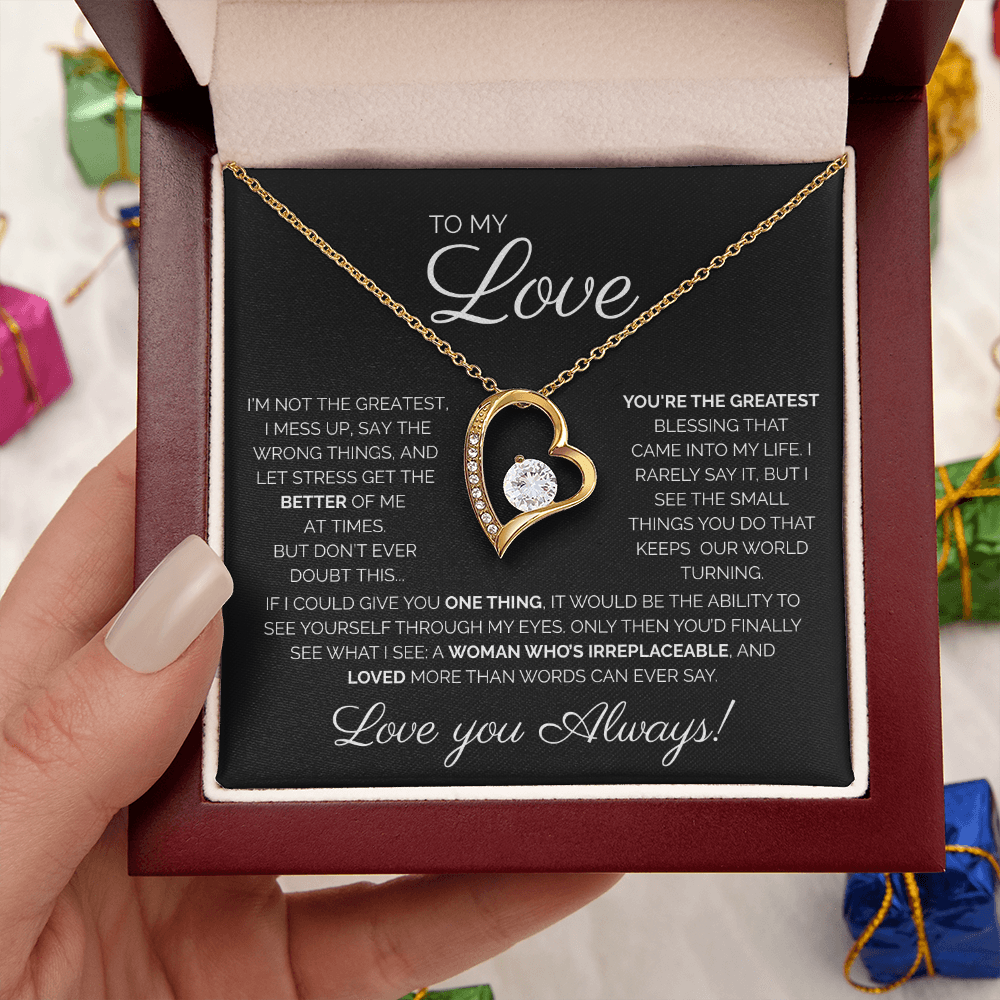To My Love/ You're the Greatest/ Forever Love Necklace