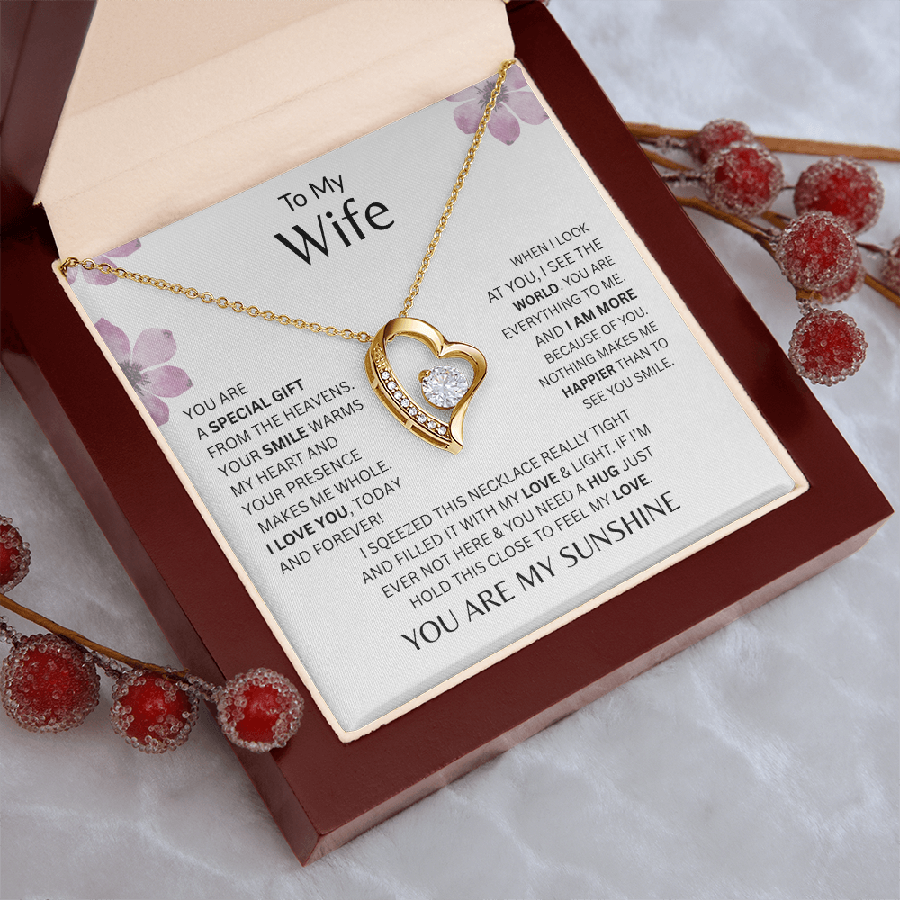 My Wife - You Are A Special Gift From Heaven - Forever Love Necklace             - FREE SHIPPING