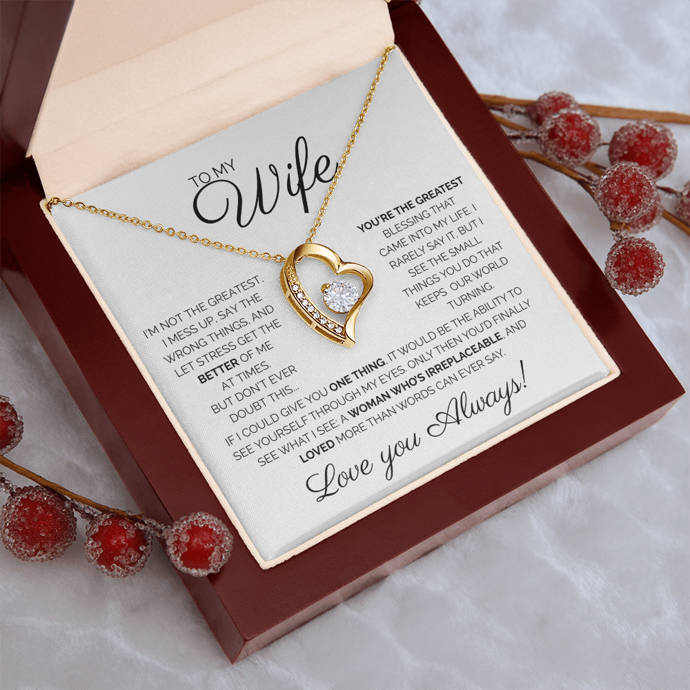 To My Wife/ You're The Greatest/ Forever Love Necklace