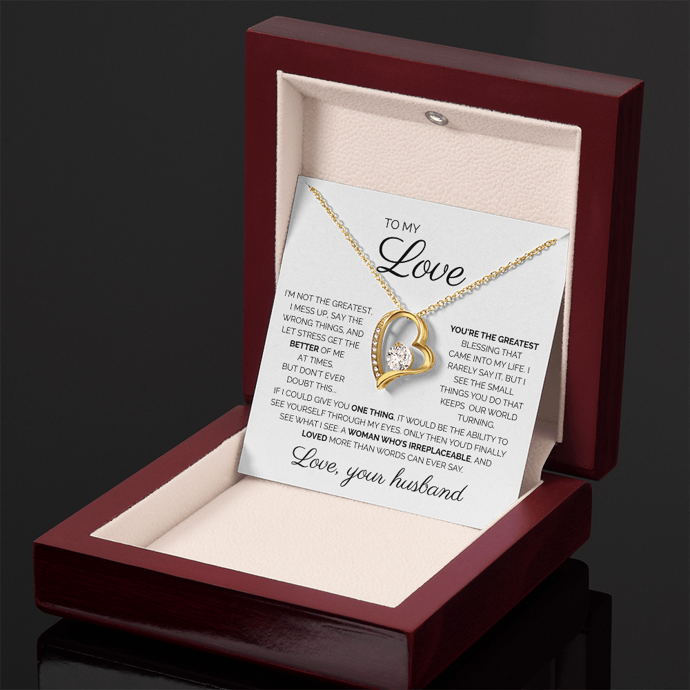 To My Love/ You're the Greatest/ Forever Love Necklace