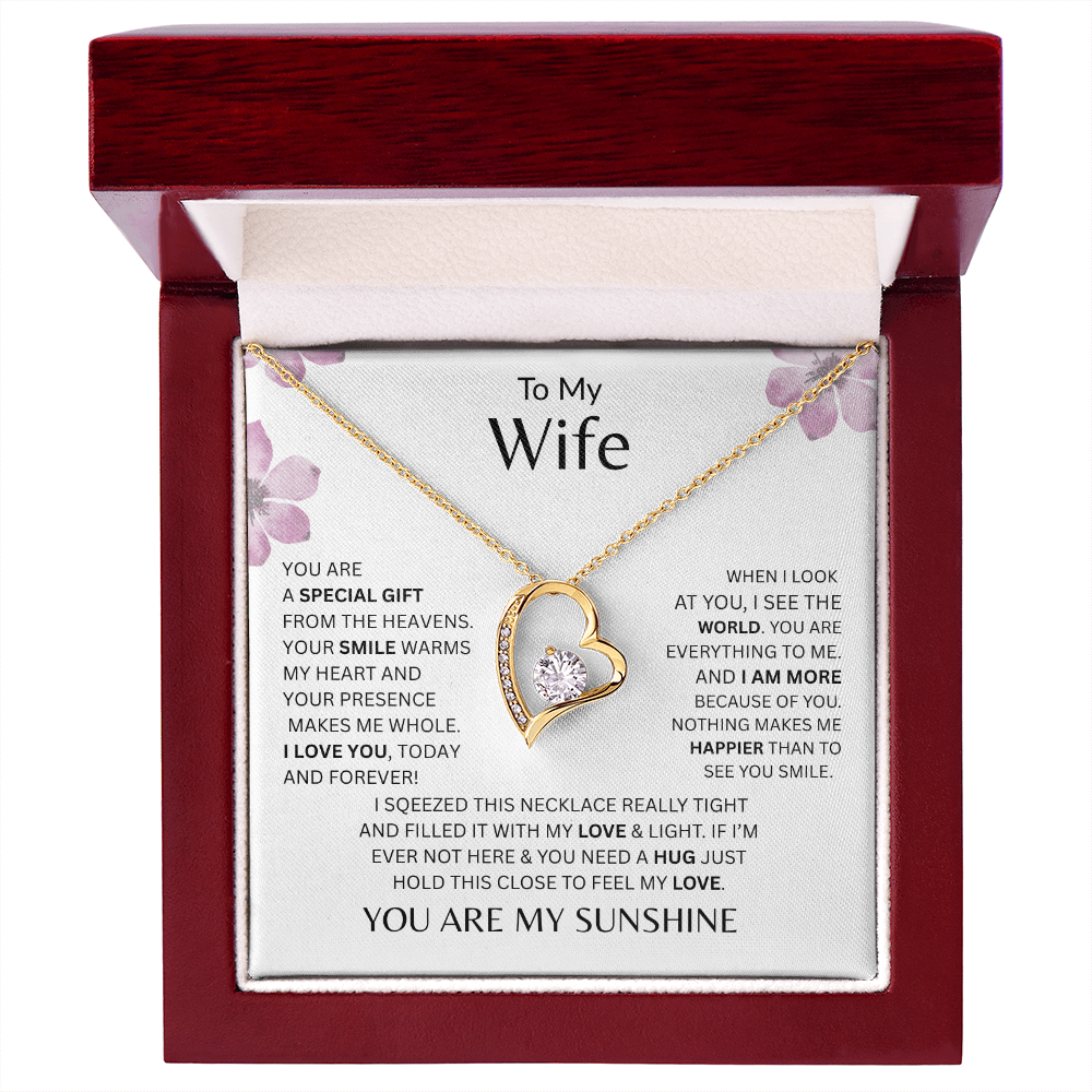 My Wife - You Are A Special Gift From Heaven - Forever Love Necklace             - FREE SHIPPING