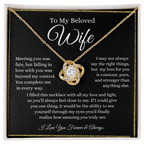 To My Beloved Wife - Love Knot Necklace