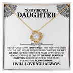 To My Bonus Daughter- Love Knot Necklace