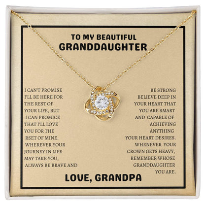 To My Beautiful Granddaughter