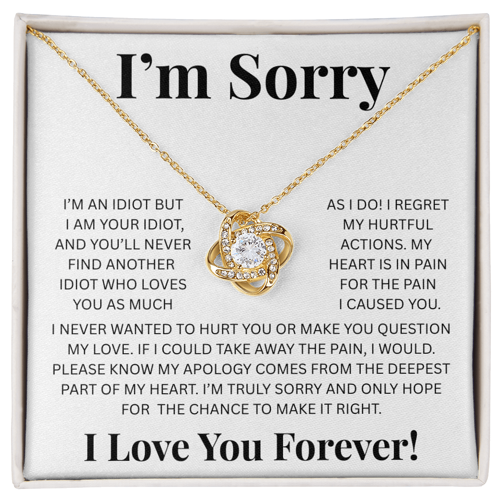 Apology Gift For Her-I'm Truly sorry-Love Knot Necklace