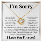 Apology Gift For Her-I'm Truly sorry-Love Knot Necklace