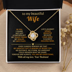 Beautiful Wife – Love Knot Necklace, A Gift of Forever Love