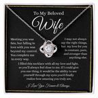 To My Beloved Wife - Love Knot Necklace