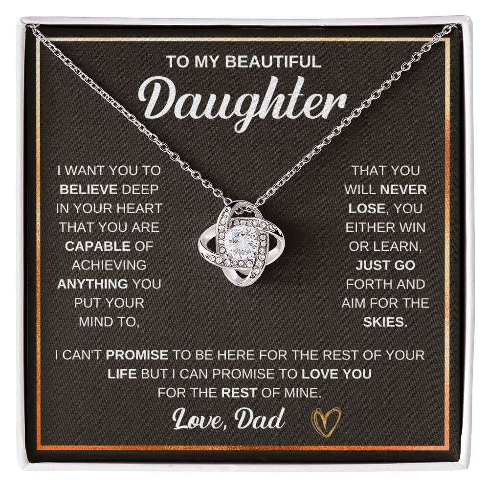 Beautiful Daughter- Love Knot Necklace
