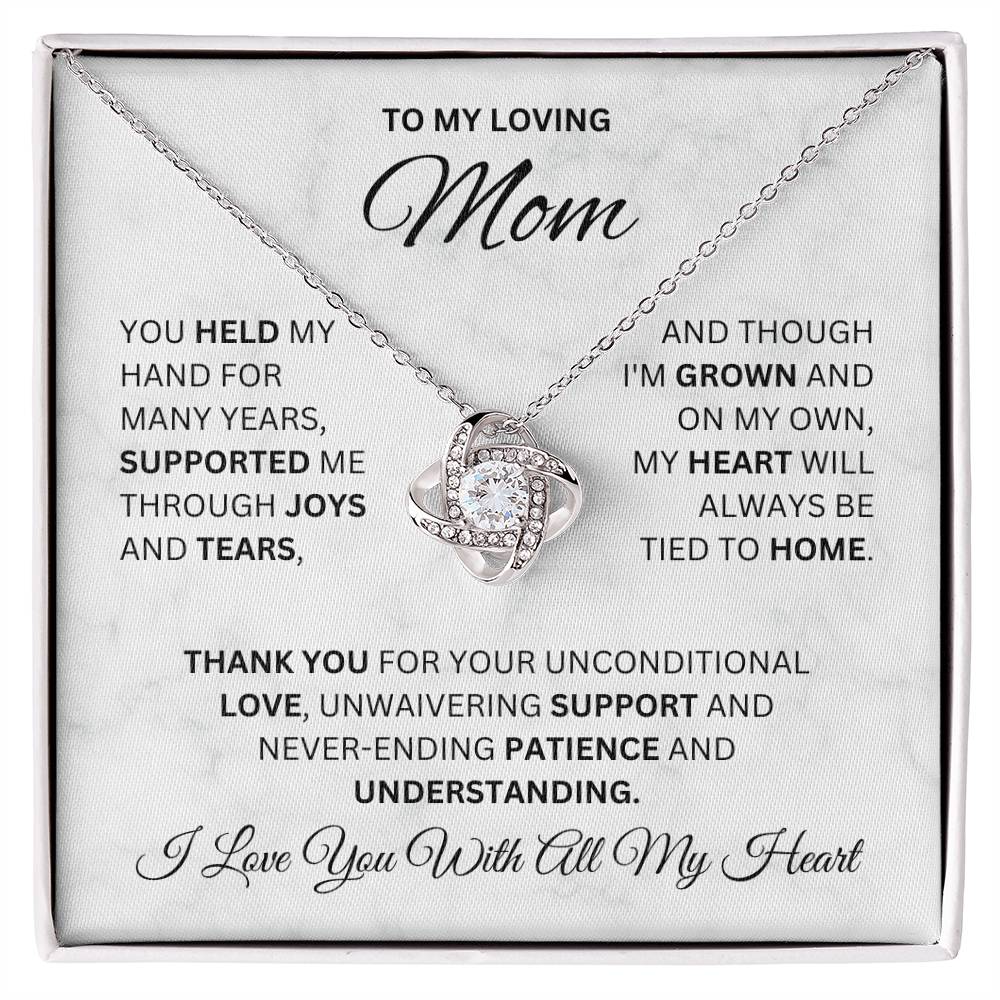 To My Loving Mom | Love Knot Necklace