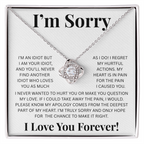 Apology Gift For Her-I'm Truly sorry-Love Knot Necklace