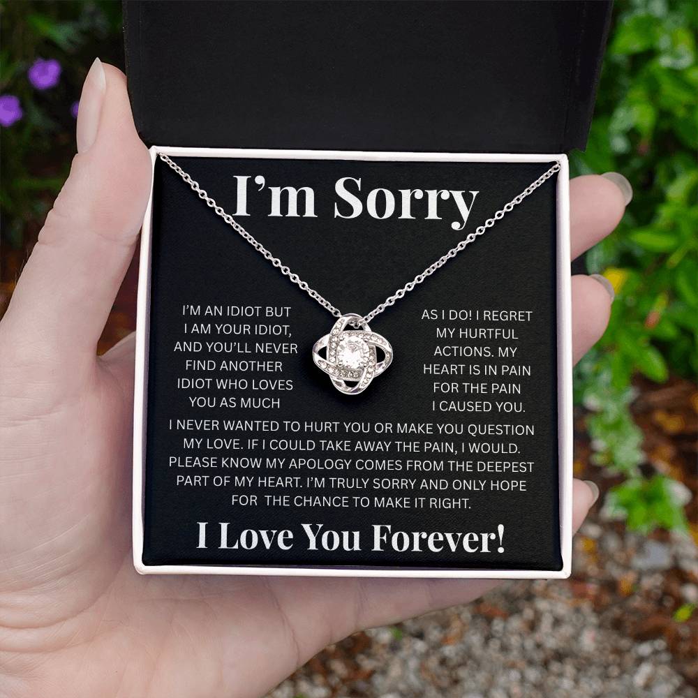 Apology Gift For Her-I'm Truly sorry-Love Knot Necklace