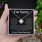 Apology Gift For Her-I'm Truly sorry-Love Knot Necklace
