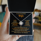 Beautiful Wife – Love Knot Necklace, A Gift of Forever Love