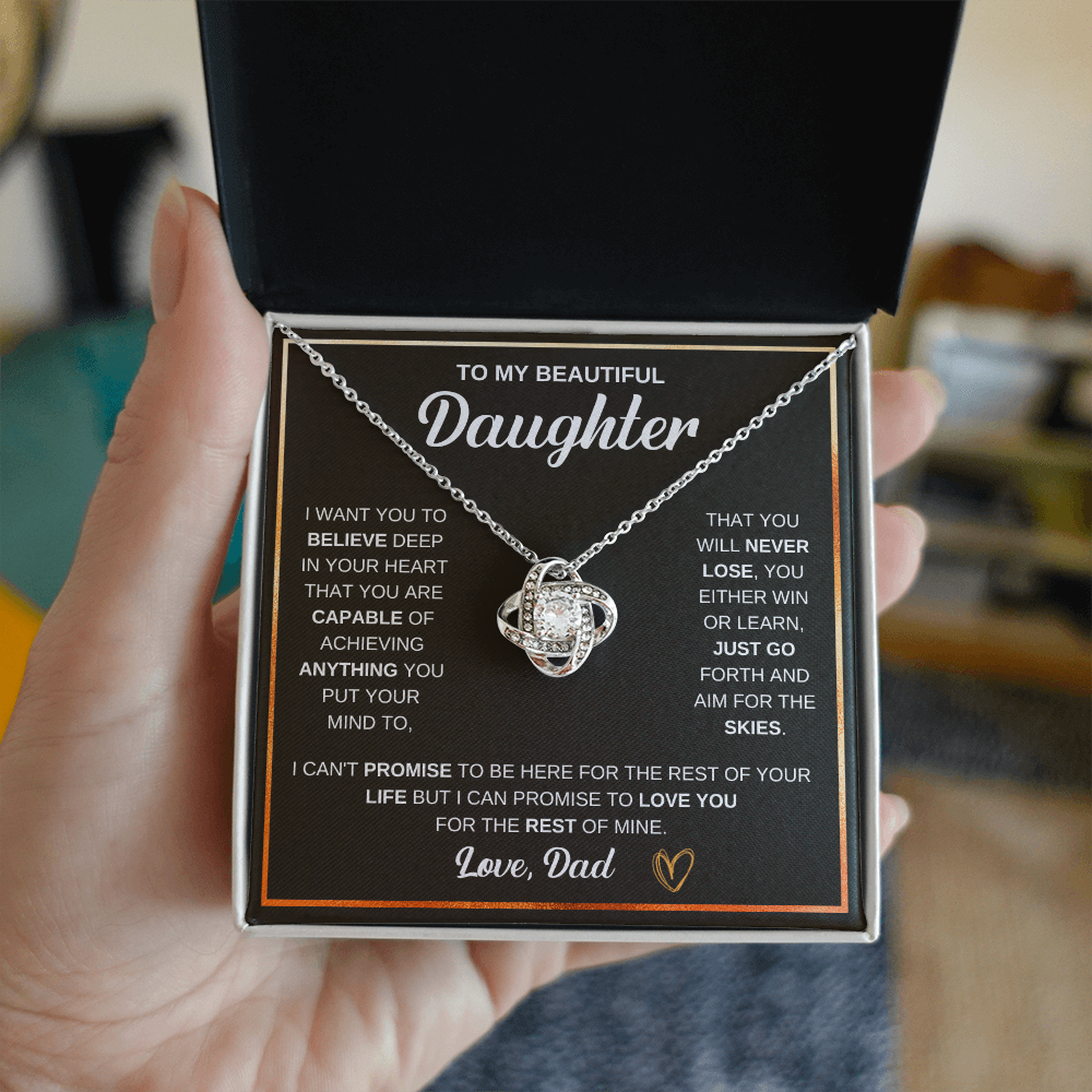 Beautiful Daughter- Love Knot Necklace