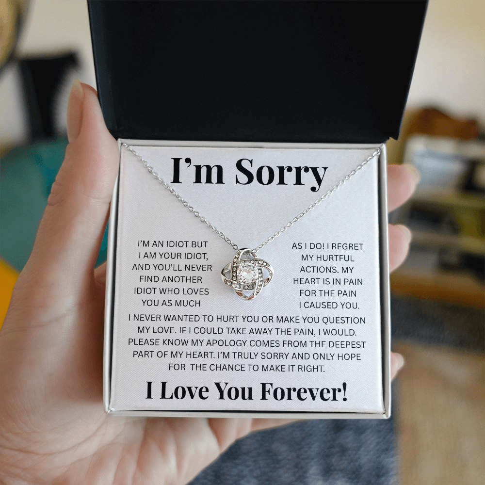 Apology Gift For Her-I'm Truly sorry-Love Knot Necklace