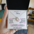 Para Minha Linda Filha - Sempre Me Guarde No Seu Coracao - Love Knot Necklace