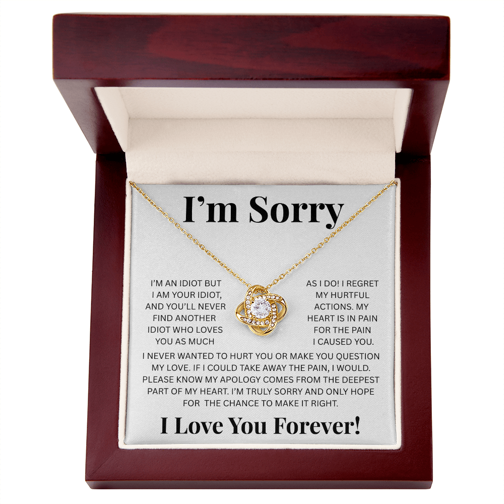 Apology Gift For Her-I'm Truly sorry-Love Knot Necklace
