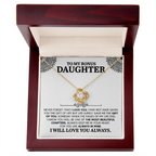 To My Bonus Daughter- Love Knot Necklace
