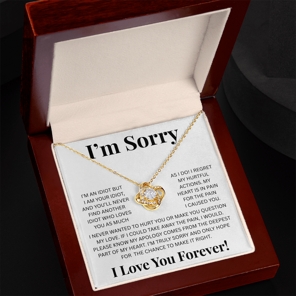 Apology Gift For Her-I'm Truly sorry-Love Knot Necklace