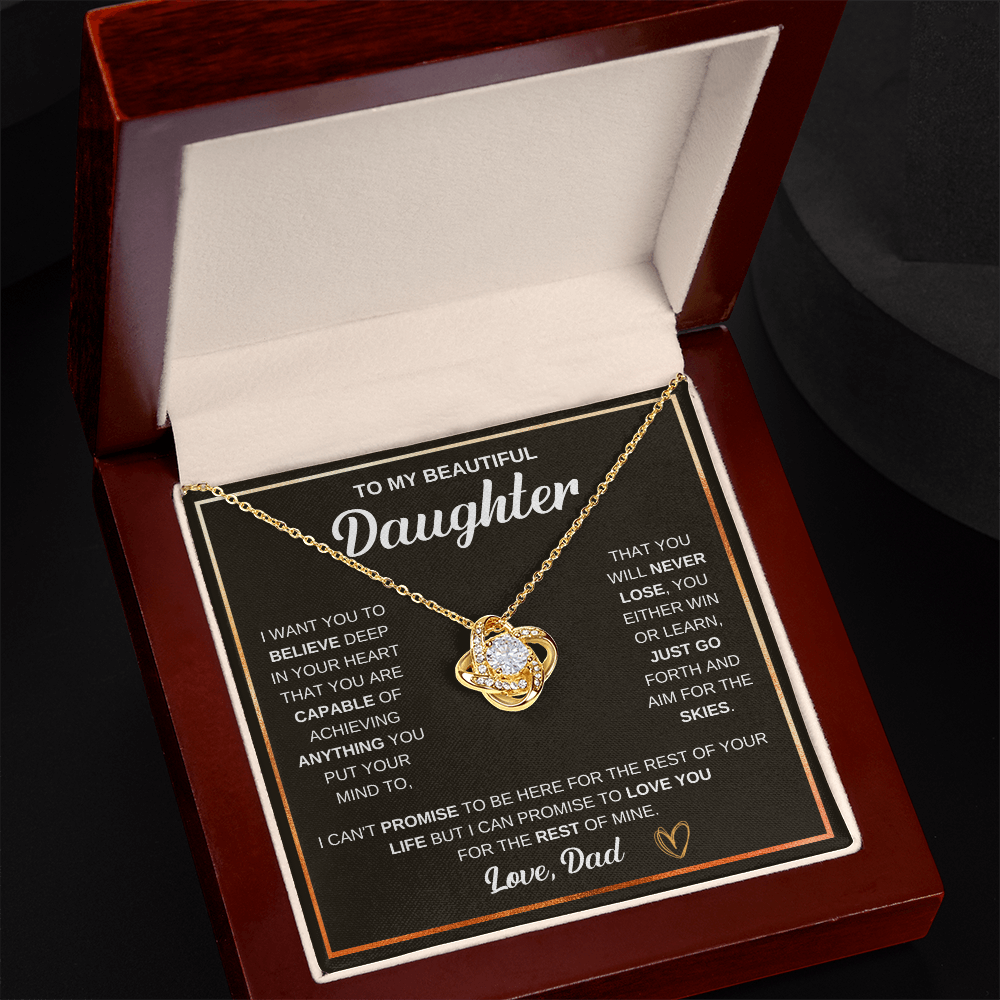 Beautiful Daughter- Love Knot Necklace