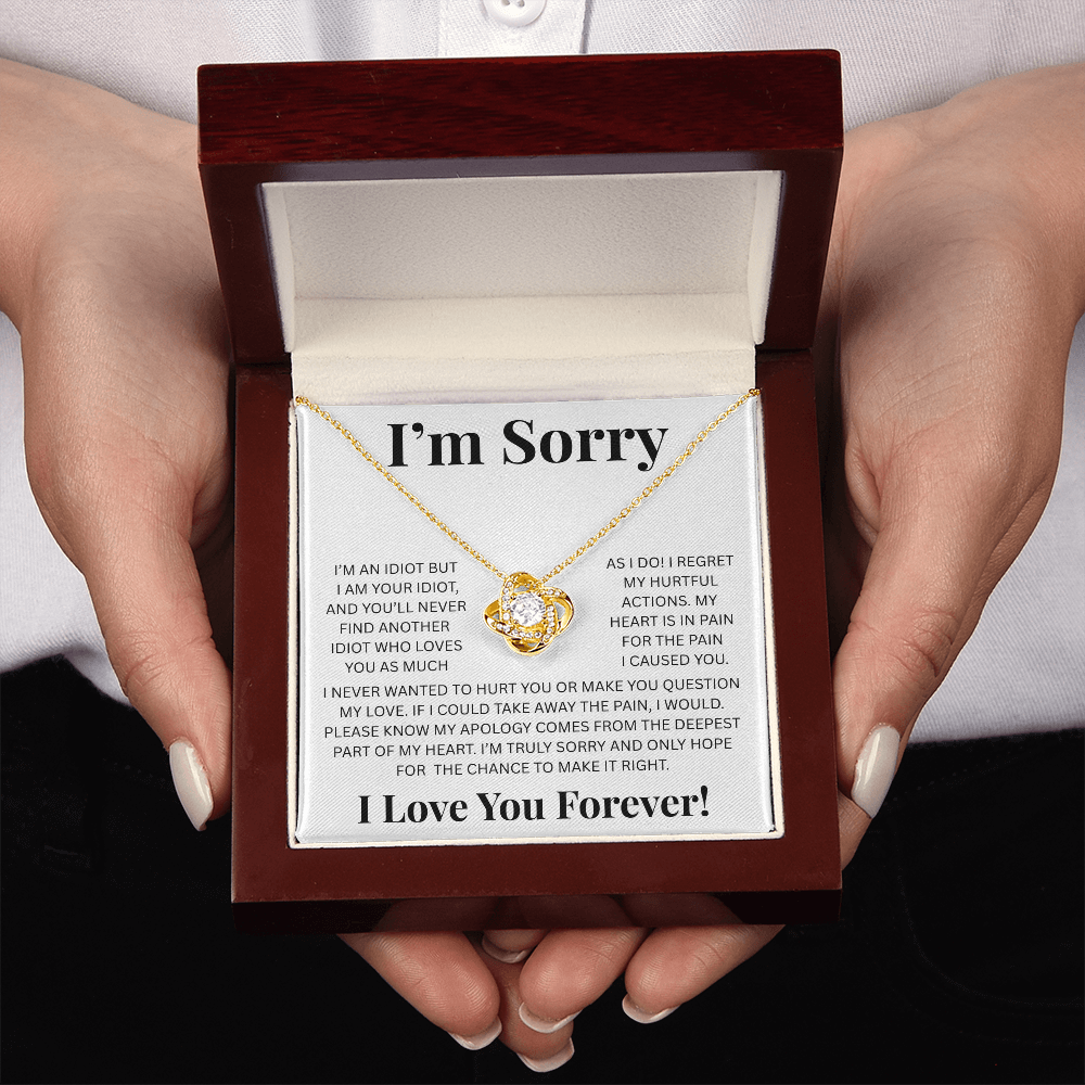 Apology Gift For Her-I'm Truly sorry-Love Knot Necklace